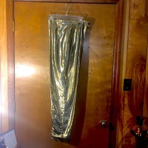 Evan Picone Silk lined gold metallic pants
